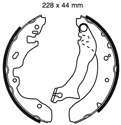 Jeu de mâchoires de frein BSF 01585