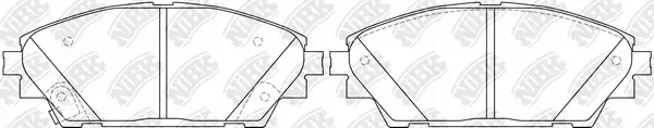 Kit de plaquettes de frein, frein à disque NiBK PN25005
