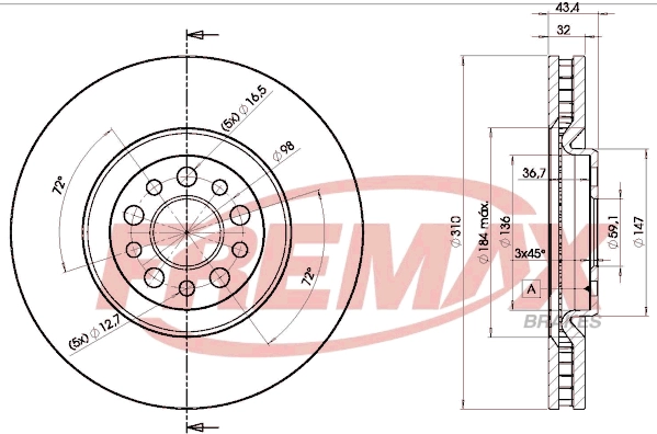 Disque de frein FREMAX BD-4684