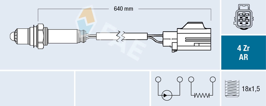 Sonde lambda FAE 75692