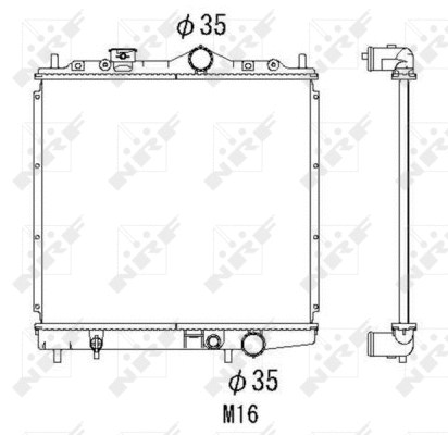Radiateur, refroidissement du moteur NRF 506557