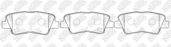 Kit de plaquettes de frein, frein à disque NiBK PN0538