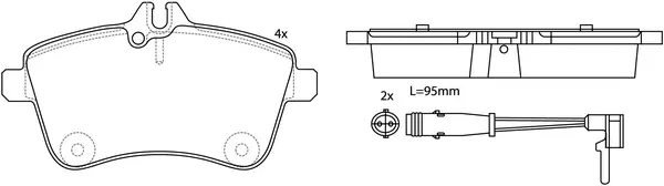 Kit de plaquettes de frein, frein à disque FIT FP1243E