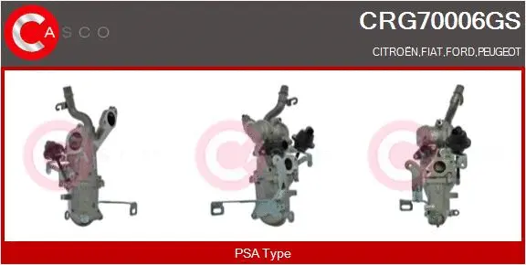 Radiateur, réaspiration des gaz d'échappement CASCO CRG70006GS