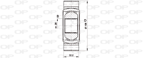 Jeu de joints, arbre de transmission OPEN PARTS CVJ5415.20