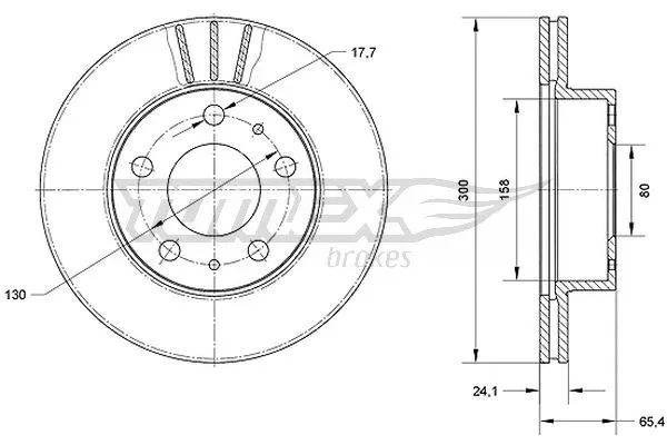Disque de frein TOMEX Brakes TX 70-60