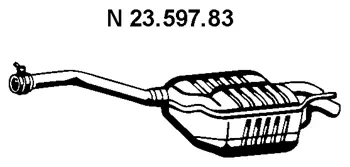 Silencieux arrière EBERSPÄCHER 23.597.83