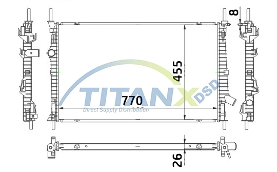 Radiateur, refroidissement du moteur TitanX RD389005