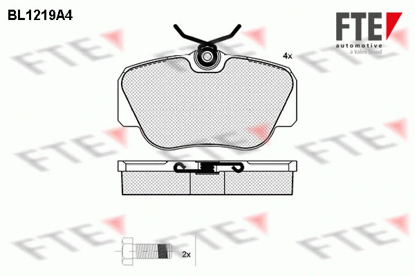 Kit de plaquettes de frein, frein à disque FTE 9011034