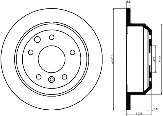 Disque de frein MINTEX MDC447