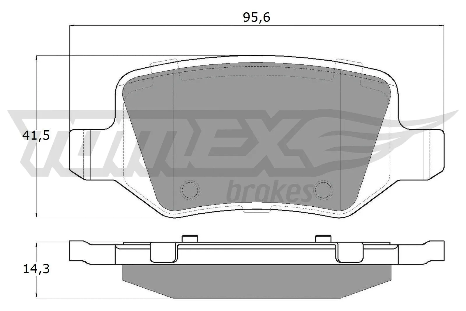 Kit de plaquettes de frein, frein à disque TOMEX Brakes TX 12-90