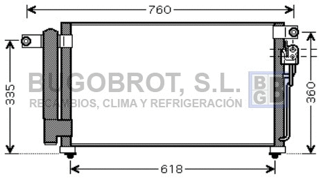 Condenseur, climatisation BUGOBROT 62-KA5081