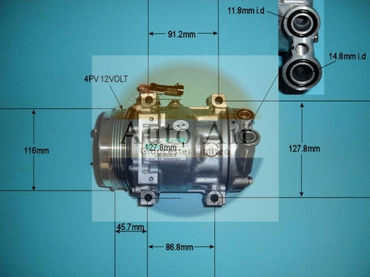 Compresseur, climatisation AUTO AIR GLOUCESTER 14-7884