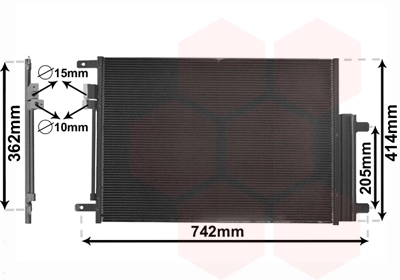 Condenseur, climatisation VAN WEZEL 21015702