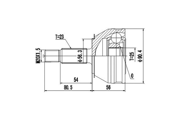 Jeu de joints, arbre de transmission DYNAMATRIX DCV850007