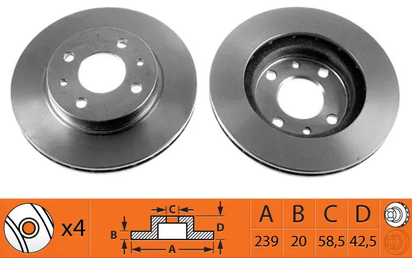 Disque de frein SB BR40103T