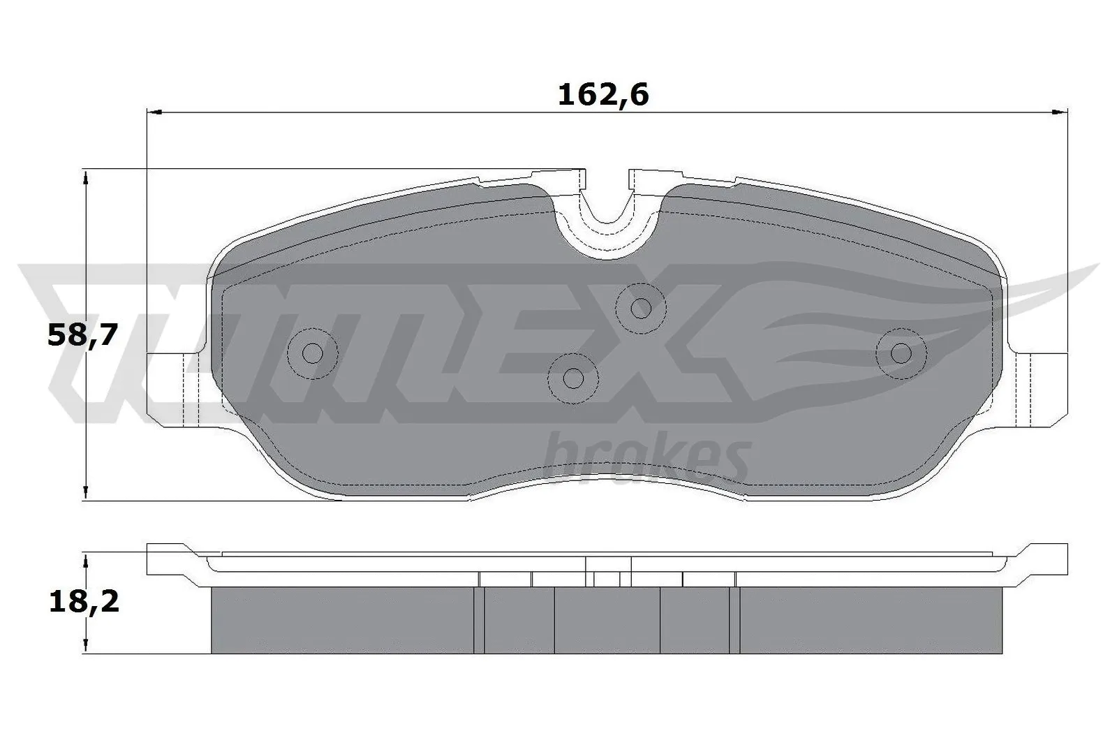 Kit de plaquettes de frein, frein à disque TOMEX Brakes TX 17-71