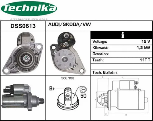 Démarreur Technika DSS0613