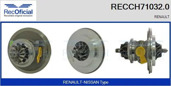 Groupe carter, turbocompresseur RECOFICIAL RECCH71032.0