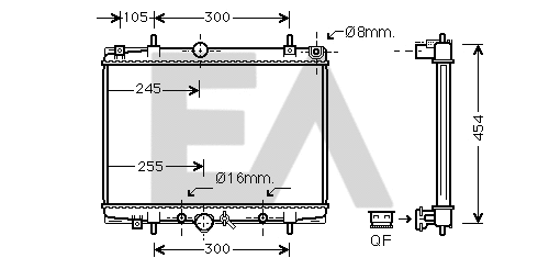 Radiateur, refroidissement du moteur EACLIMA 31R55089