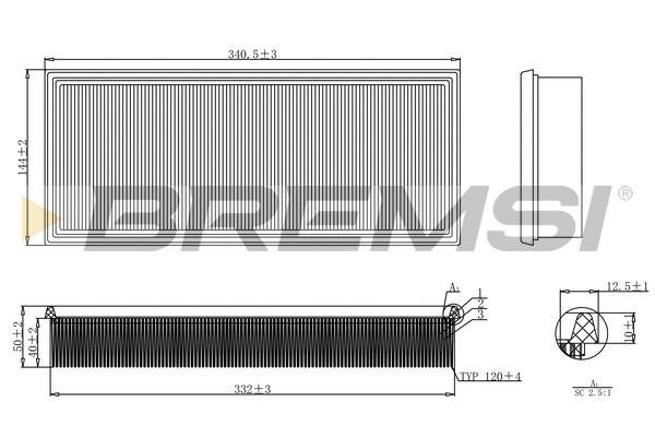 Filtre à air BREMSI FA1156