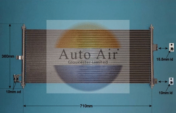 Condenseur, climatisation AUTO AIR GLOUCESTER 16-6205