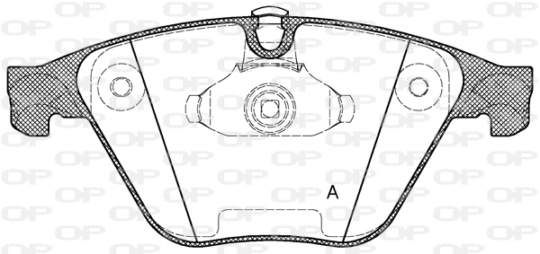 Kit de plaquettes de frein, frein à disque OPEN PARTS BPA0857.20
