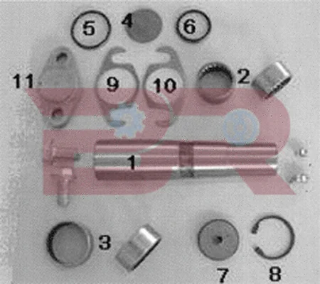 Kit d'assemblage, pivot de fusée d'essieu BOTTO RICAMBI KITIV025OR