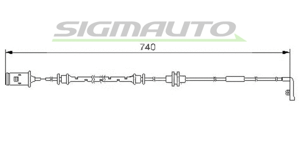 Contact d'avertissement, usure des plaquettes de frein SIGMAUTO WI0583