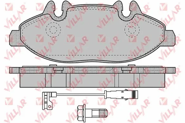 Kit de plaquettes de frein, frein à disque VILLAR 626.1228
