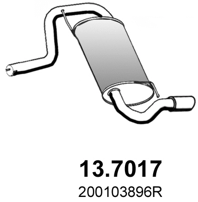 Silencieux arrière ASSO 13.7017