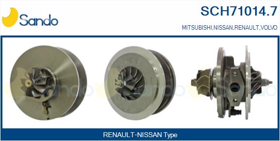 Groupe carter, turbocompresseur SANDO SCH71014.7