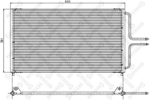 Condenseur, climatisation STELLOX 10-45200-SX