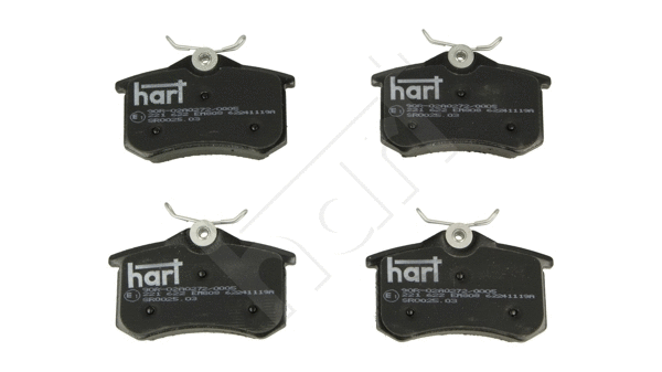 Kit de plaquettes de frein, frein à disque HART 221 622