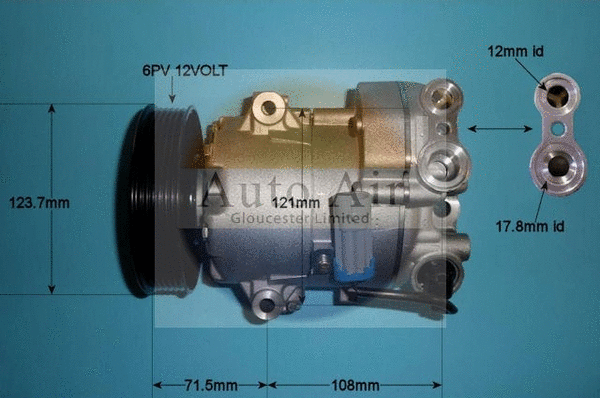 Compresseur, climatisation AUTO AIR GLOUCESTER 14-1015P