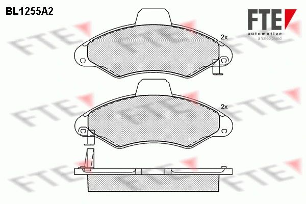 Kit de plaquettes de frein, frein à disque FTE 9010078