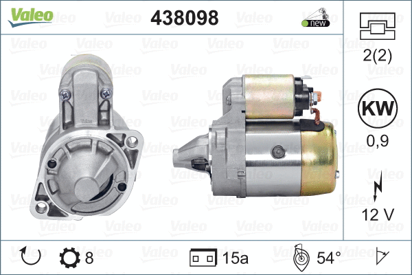 Démarreur VALEO MX 438098