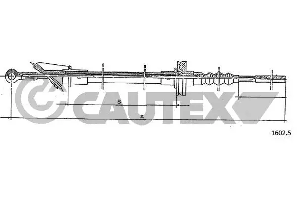 Tirette à câble, commande d'embrayage CAUTEX 760769