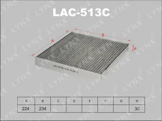 Filtre, air de l'habitacle LYNXAUTO LAC-513C