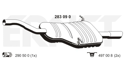 Silencieux arrière ERNST 283090