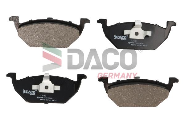 Kit de plaquettes de frein, frein à disque DACO Germany 324740