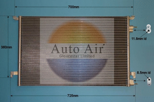 Condenseur, climatisation AUTO AIR GLOUCESTER 16-1241