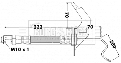 Flexible de frein BORG & BECK BBH7120