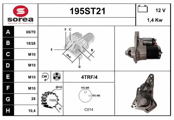 Démarreur STARTCAR 195ST21
