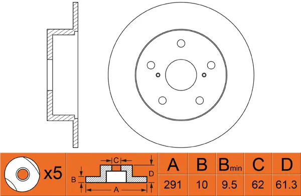 Disque de frein FIT FR0544