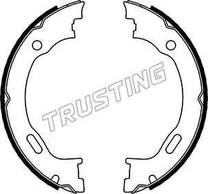 Jeu de mâchoires de frein, frein de stationnement TRUSTING 052.129
