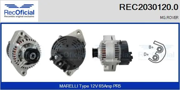 Alternateur RECOFICIAL REC2030120.0