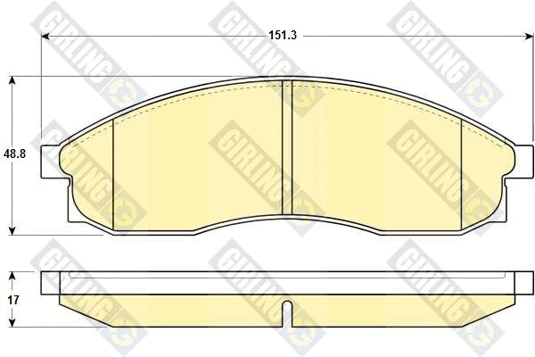 Kit de plaquettes de frein, frein à disque GIRLING 6131079