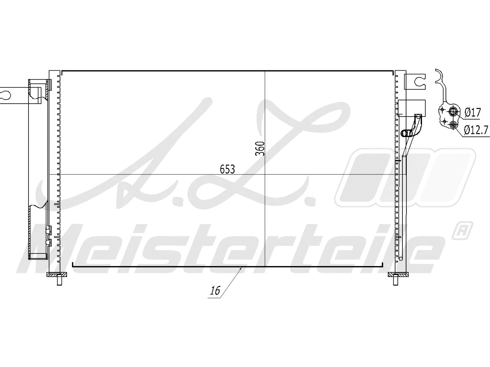 Condenseur, climatisation A.Z. Meisterteile AZMT-45-030-1130