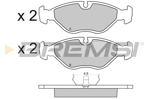 Kit de plaquettes de frein, frein à disque BREMSI BP2380